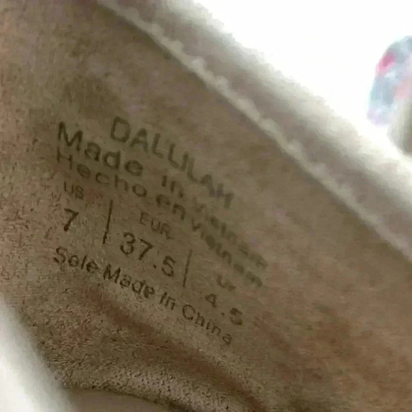 Mix no 6 flats 7 37.5 Dallilah floral embroidered - Picture 13 of 14